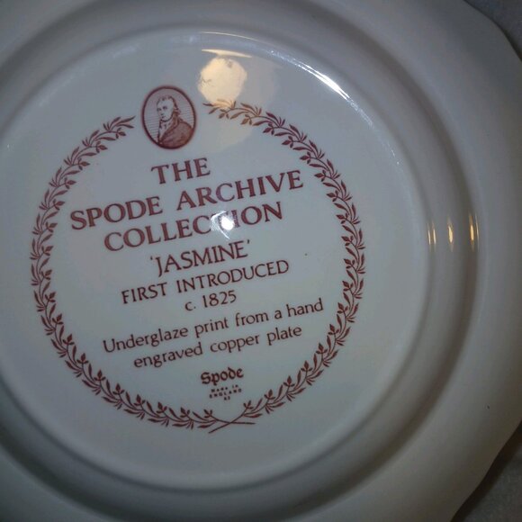 The Spode Archive Collection Jasmine Buffet Dessert Plate 9.5" Ironstone England - Picture 15 of 16